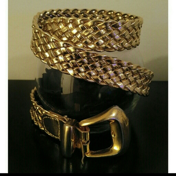 Day Lor Vintage Gold Braided Blelt - Picture 2 of 4